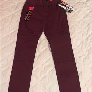 EN JEAN Burgundy Skinny Jeans